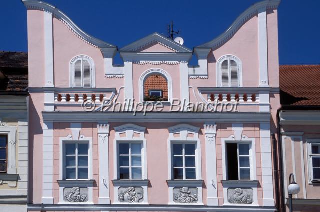 tchequie  47.JPG - Façade d'une maisonDomalizliceRépublique tchèque